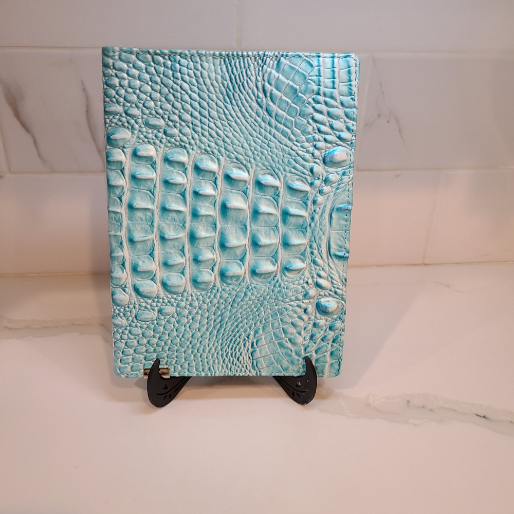 Brahmin Aqua Crocodile Embossed Journal